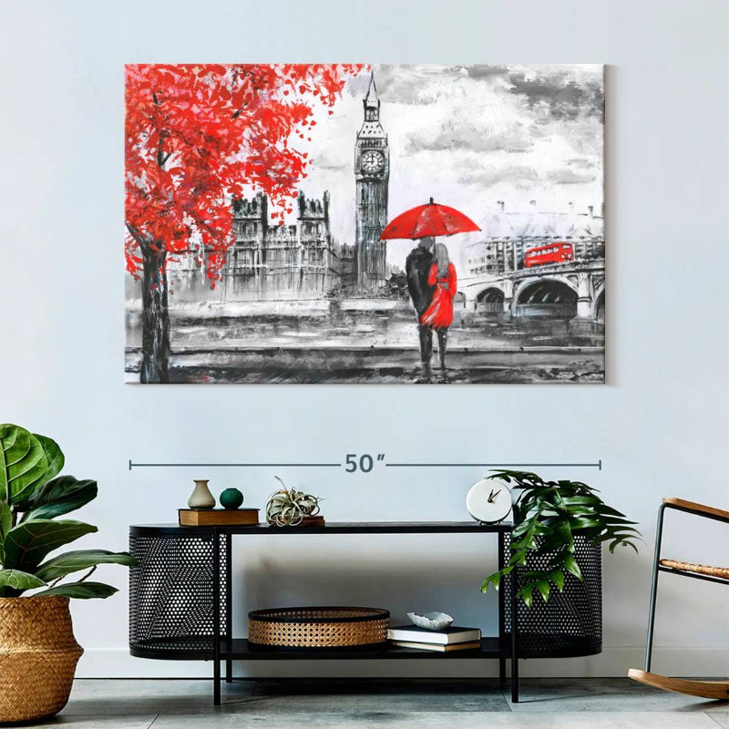 Ravi London Lovers, 34" H x 51" W