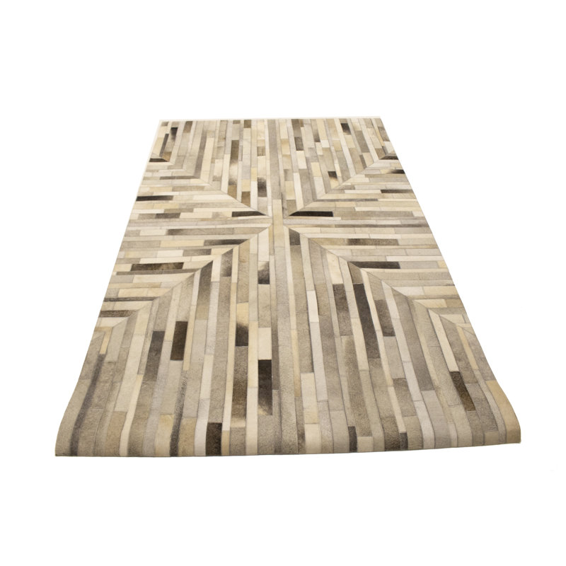 Tapis oriental moderne en similicuir, Rectangle de 5 pi x 8 pi
