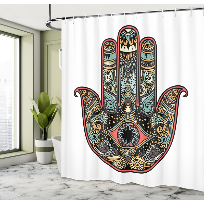  Rideau de douche avec crochets inclus, Moutarde foncé, H 84 po x l 69 po