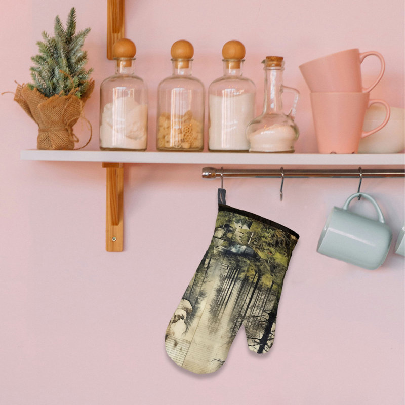 Forest Whimsy Oven Mitt Cotton Twill