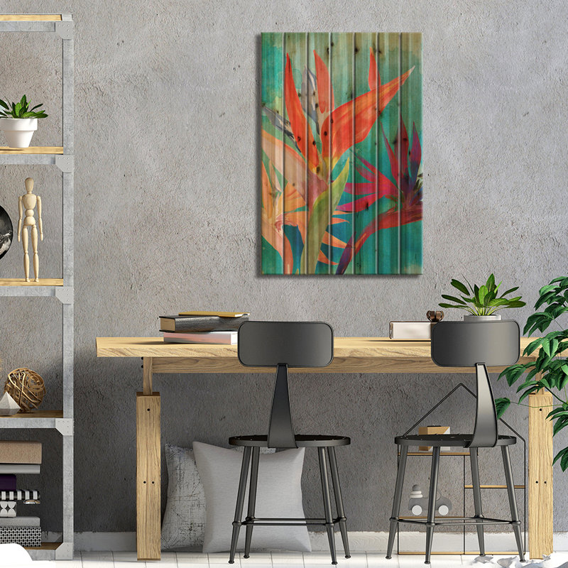 Oiseaux de paradis vifs I, H 26 po x l 18 po x P 1,5 po