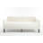 Elena Twin Size Beige Velvet Upholstered Daybed, Ribbed Tufted Backrest, Daybed In Lavish Modern Design, Richly Hued Foam Comfort
