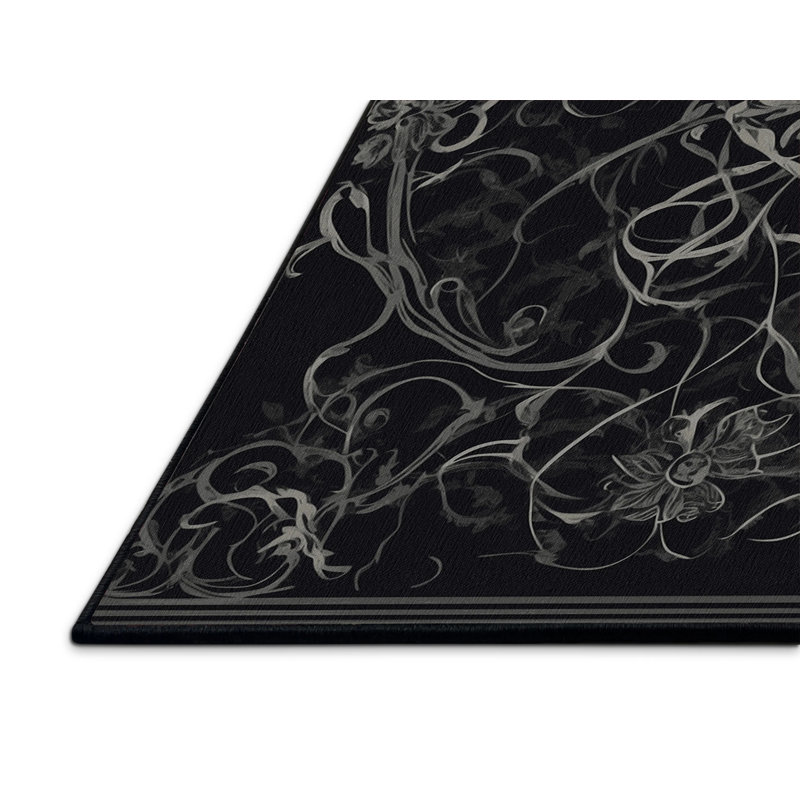 Obsidian Fern Rug, Rectangle 8' x 12'