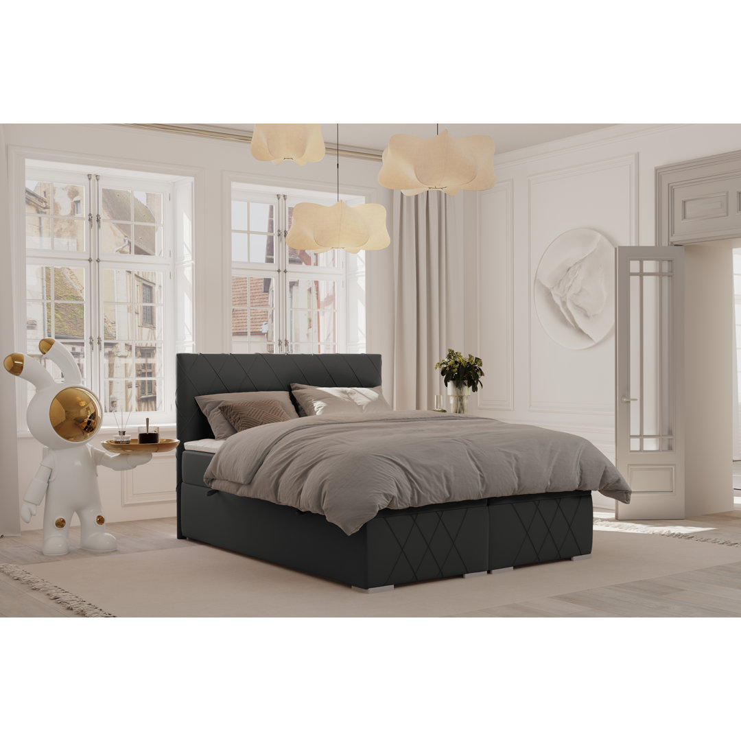 Boxspringbett Maya mit Topper und Bettkasten