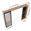 Armoire de toilette 41,7 po avec rangement, armoire à pharmacie murale avec porte miroir, tablettes réglables en verre