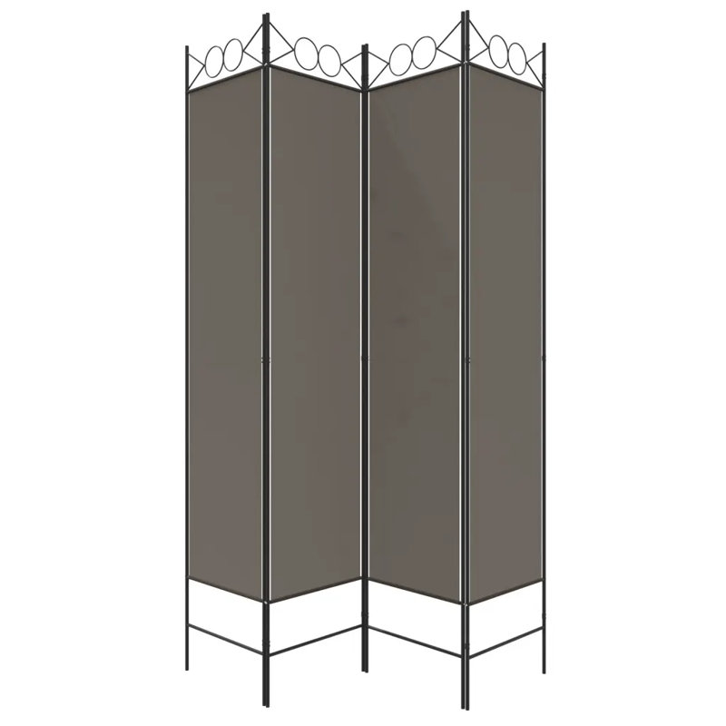 Casida Folding Room Divider, 4, Grey, 160 x 200 cm