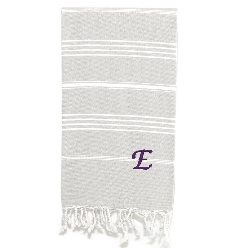 Serviette de plage 100% coton Pestemal Lucky, Crème / Blanc, E