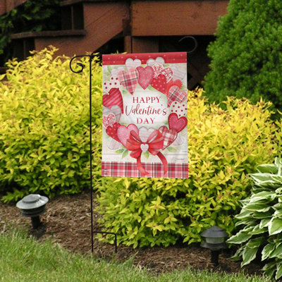 Drapeau de jardin couronne de la Saint-Valentin