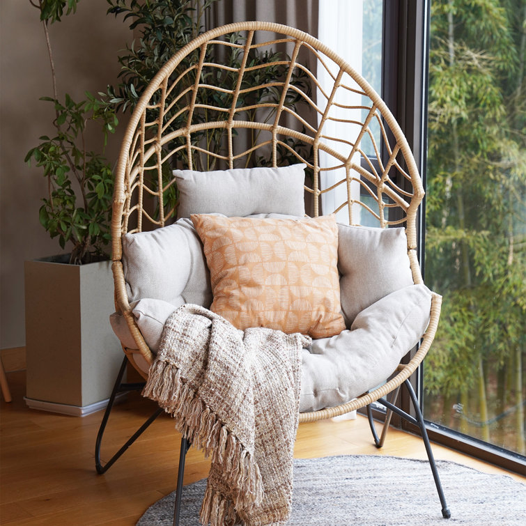 Seat Egg Chair Cushion Latitude Run Fabric: Mauve