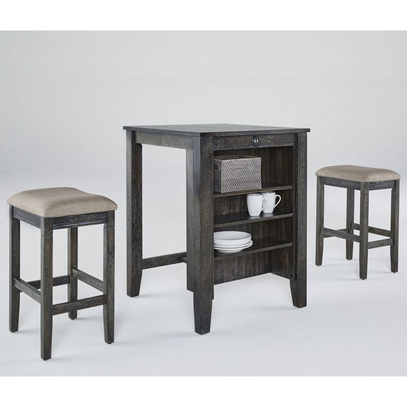 Coan 2 - Person Four Leg Dining Set, Weathered Pepper