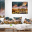 Manhattan au coucher du soleil d'hiver - Coussin imprimé paysage urbain-29828445-29855023