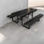 Tables de patio, grande table de pique-nique commerciale en métal, salle à manger extérieure moderne