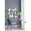 Miroir mural moderne en métal au style contemporain éclectique