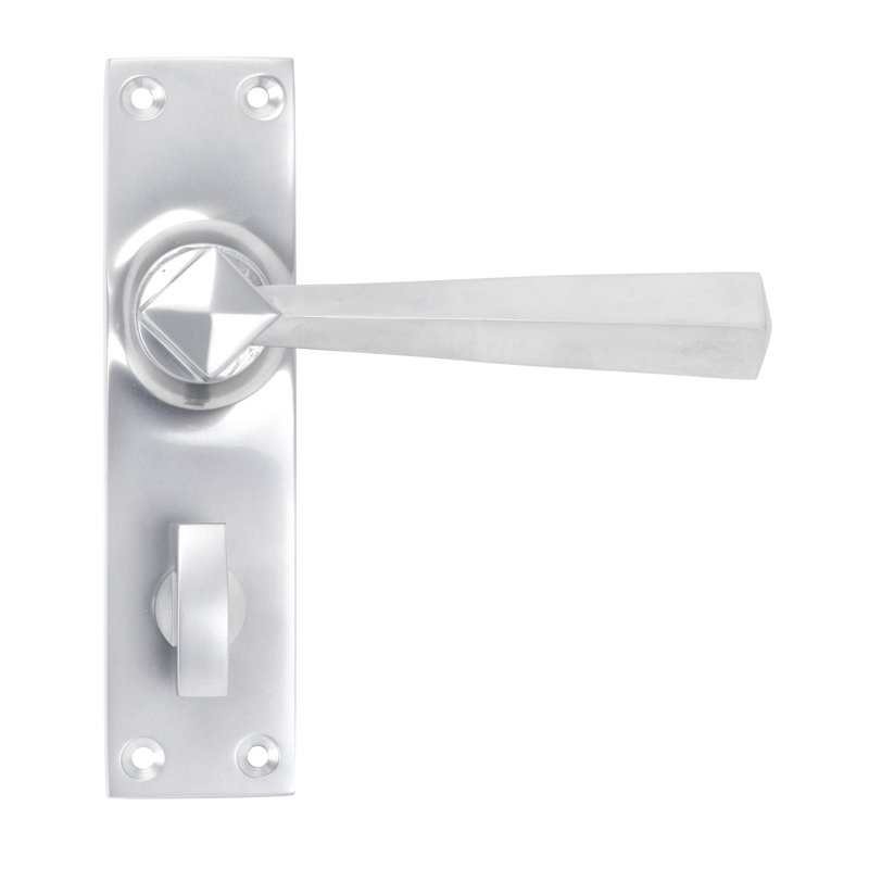 Straight Double Dummy Door Handle, Satin Chrome