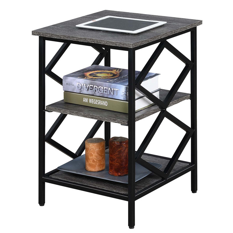 Coolkeeran End Table, Weathered Gray/Black
