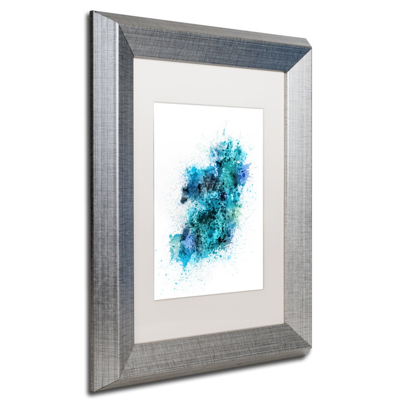 "ireland" par michael tompsett, impression encadrée sur toile, H 14 po x l 11 po x P 0,5 po, Blanc mat