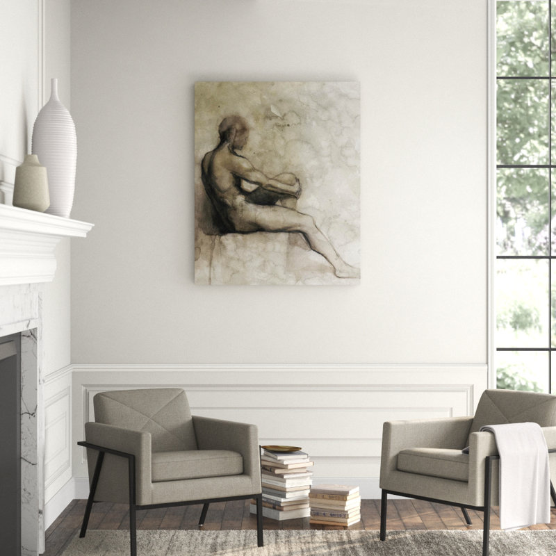 «Pose Study II» par Emma Brooks - impression sur toile tendue, Extérieur, H 49 po x l 40 po x P 1,5 po
