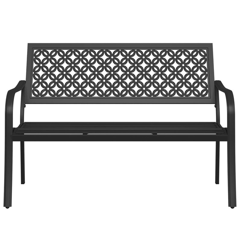 Banc de jardin pour l'extérieur, Noir