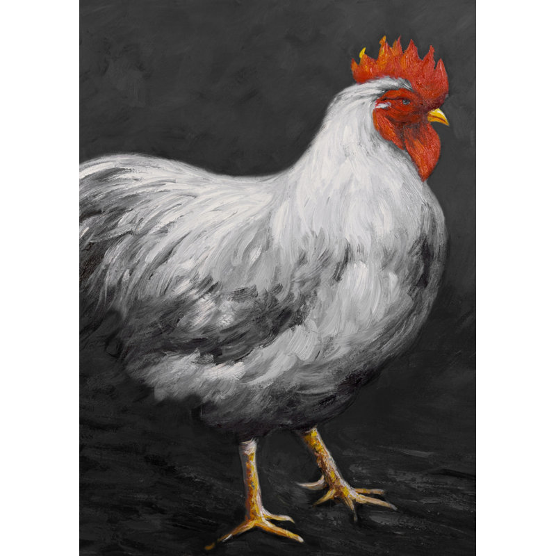 Toile grise grise 2 - animaux de ferme, décoration sur toile encadrée