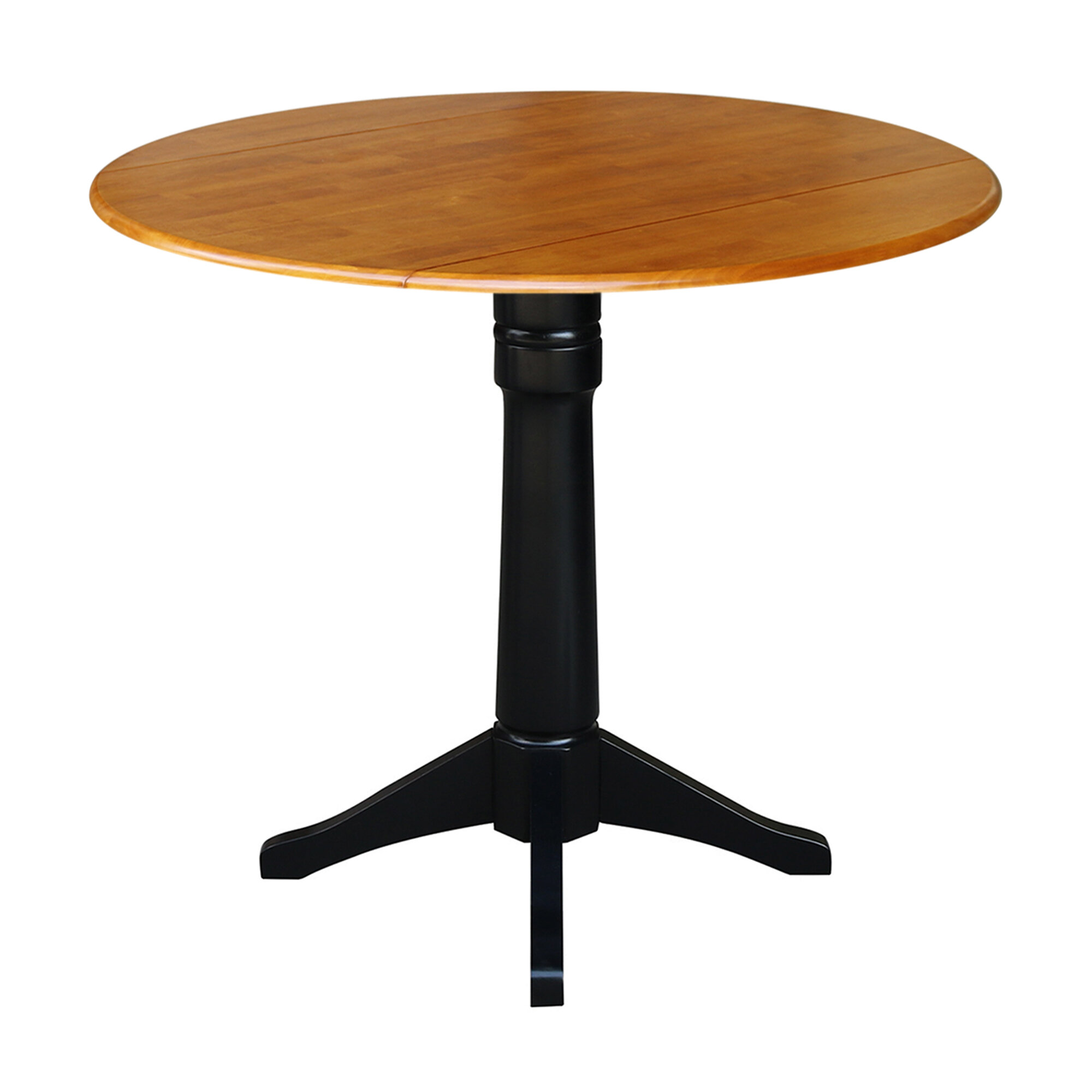 Canora Grey Angelia Extendable Round Solid Wood Dining Table & Reviews ...