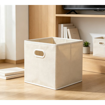 Bacs de rangement pliables en forme de cube avec poignées, paniers de rangement pliables en tissu pour étagères, placards et organisation de la maison
