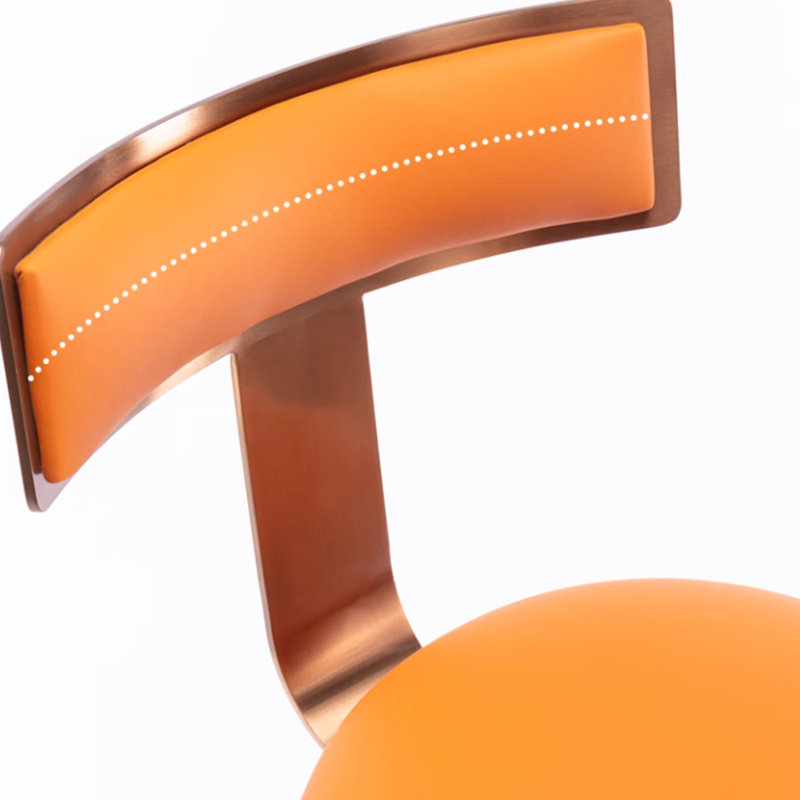 Tabourets pivotants en cuir à hauteur réglable, Brun