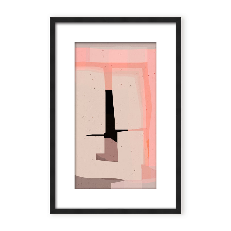 Abstract Phase 1 by  - Picture Frame Painting on Paper, 24" H x 16" W x 1.125" D, Black, Framed Print