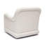 Chaise pivotante en chenille tressée crème Ruyle