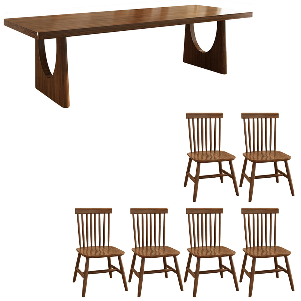 Waagy Simple modern solid wood dining table set - Wayfair Canada