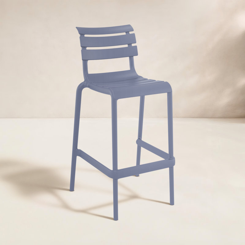 Tabouret de comptoir d'extérieur Ruta, Gris foncé, 29.50"
