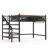 Full Size Loft Bed with Storage Stairs, Metal Loft Beds Frame with Storage Shelves and bookshelf, Loft Bed for Bedroom, Guest, Dorms, Black-887475491