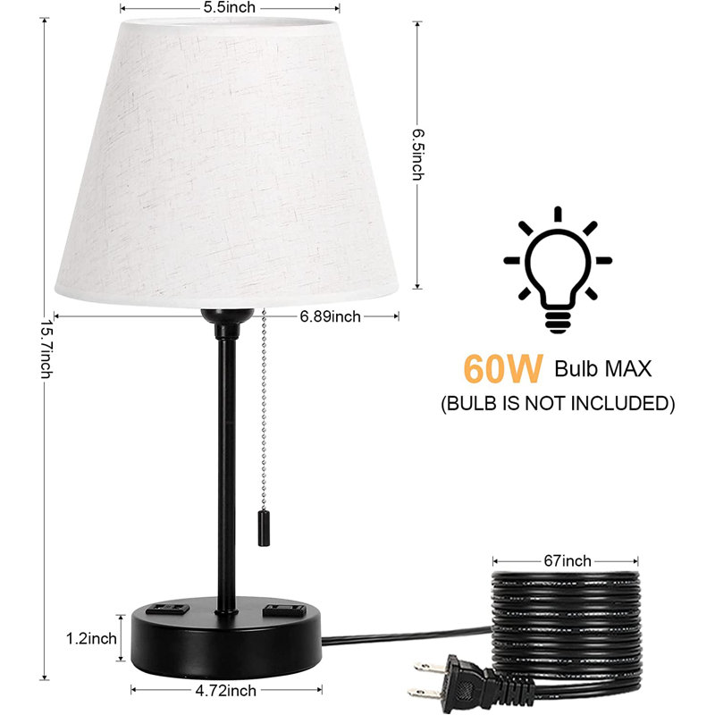 Lampe de table Lynee, Lin