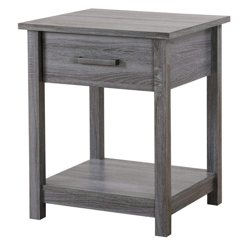 Table de chevet élégante et contemporaine, Gris