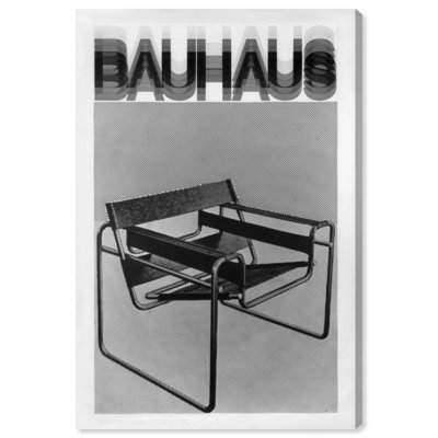 Typographie et citations, affiche de Bauhaus - Impression sur toile