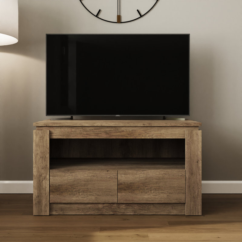 Ellowyn Unfinished TV Stand for TVs up to 43", Oak Wood