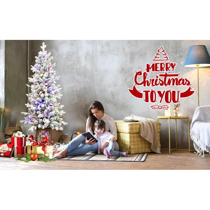 Arbre de Noël 4 pi avec lumières DEL multicolores, 396 pointes, base scintillante, 100 lumières, extrémités en PE / PVC avec pommes de pin - vasque colorée illuminée, décoration des Fêtes facile à assembler