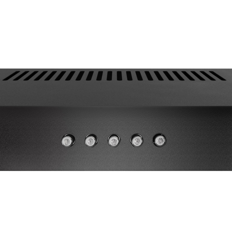 Streamline 36 in. Cosenza Ductless Undermount 80 CFM Range Hood in Grit Black with Mesh Filters, Push Button Control, LED Light