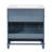 30" Retro Blue Bathroom Vanity, Solid Wood Frame With Groove Pattern