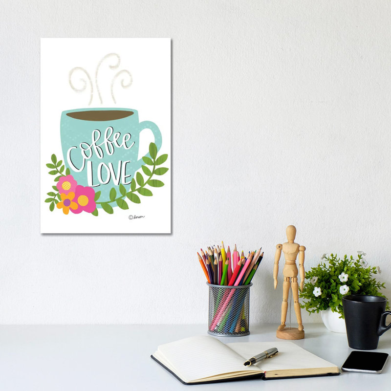 Coffee Love by Lisa Larson - Wrapped Canvas Print, 20.32 cm H x 30.48 cm W