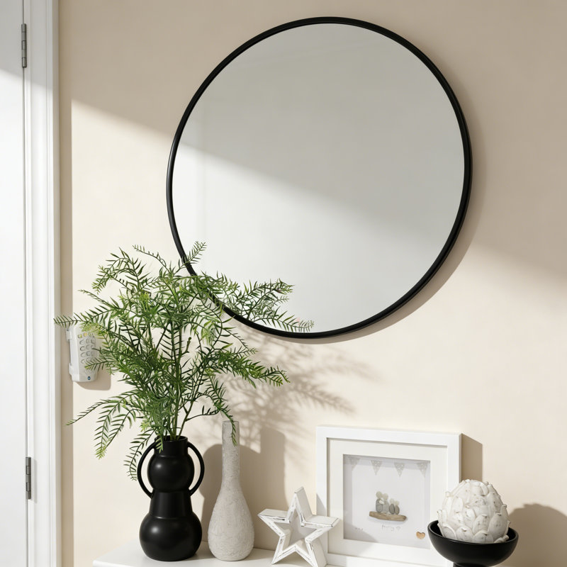 Nehan Oval Wall Mirror, 33" x 20", Gold
