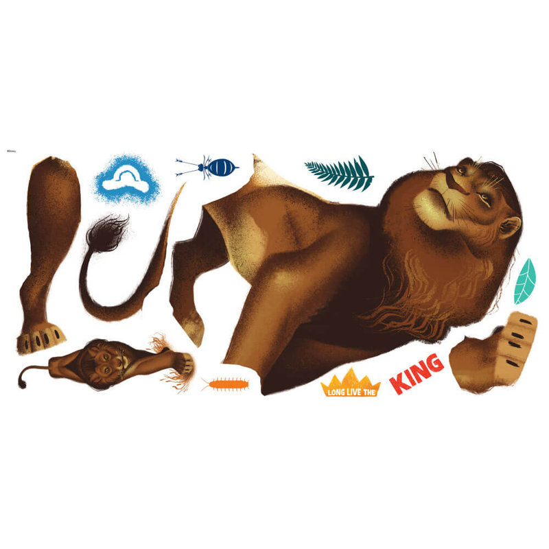 Adhésif décoratif géant «The Lion King» Simba