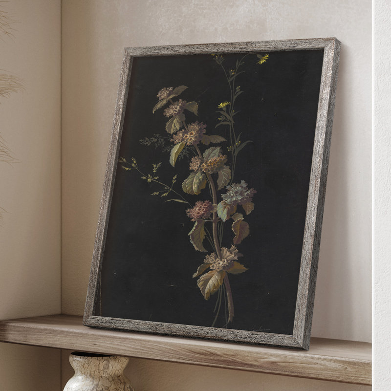 Reproduction florale vintage encadrée CC XXVI - bois massif