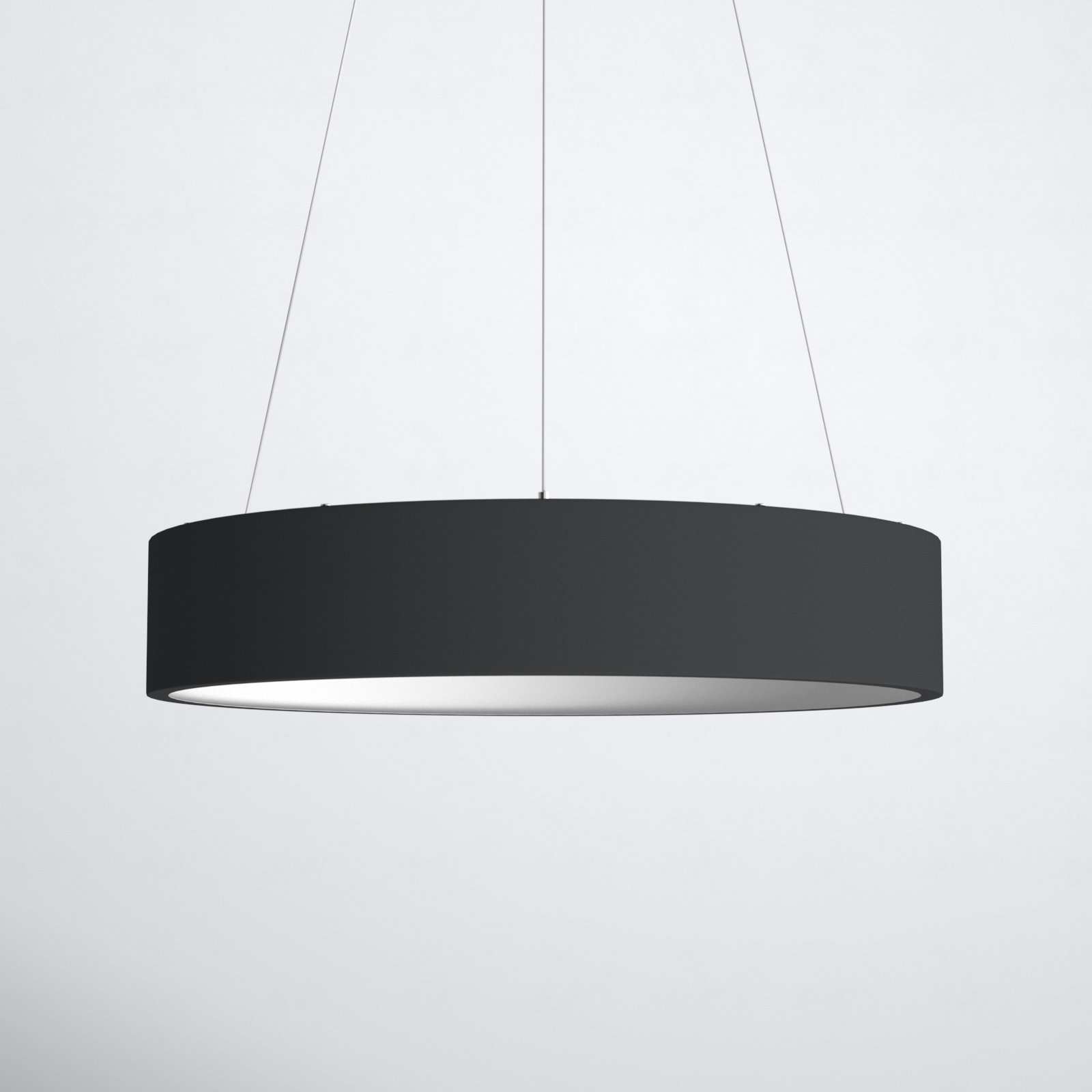 Fynn Single Light Steel Dimmable LED Pendant, Black