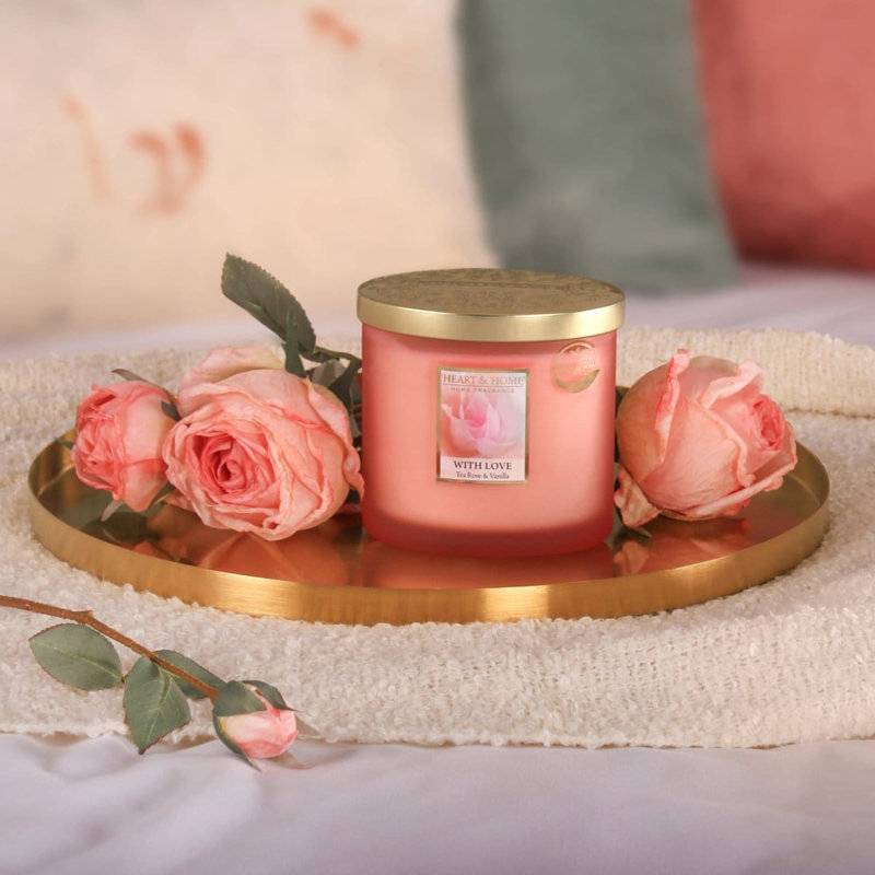 Spring / Summer 2025 Plant / Floral Scented Jar Candle with Glass Holder