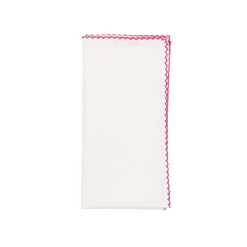Casbah Napkin, White/Pink