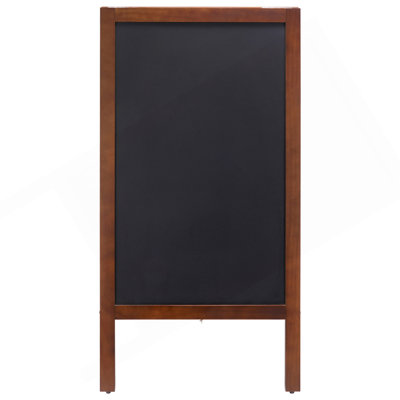 A Frame Chalkboard Sign, Double-Sided Sidewalk Signs, Freestanding Vintage Wooden Chalk Board With Chalks & Magnetic Eraser, Rustic Brown Outdoor Sandwich Board, 20"X40", Kitchen Home Wedding