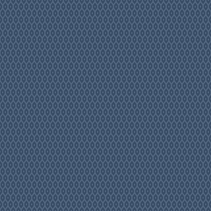 Tiny Ogee - Charcoal 10m Wallpaper, Blue Geometric
