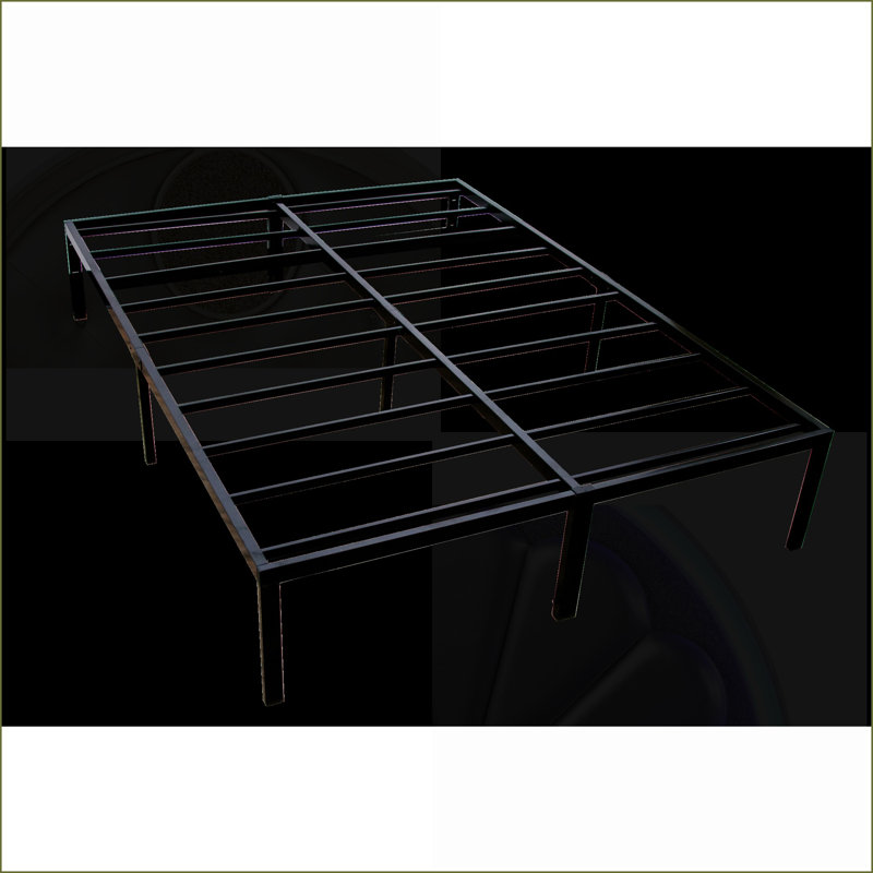 Queen Size Black Metal Platform Bed Frame - Heavy Duty Steel 2000LBS for Modern Bedrooms