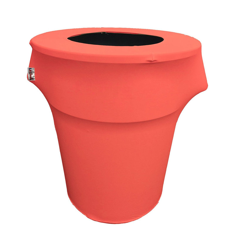 Housse pour poubelle extensible en élasthanne, Corail
