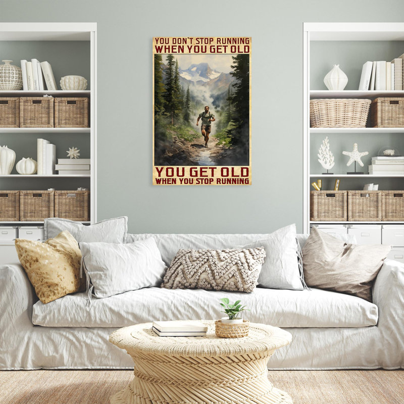 «Aventino You Get Old When You Stop Run 1», impression sur toile, H 36 po x l 24 po x P 1,25 po